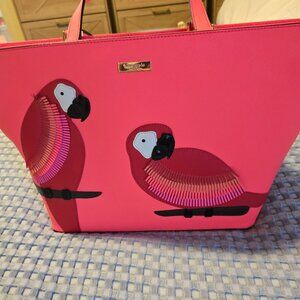 Kate Spade New York Parrot Talk the Talk Jules Tote Coral Beach Festive